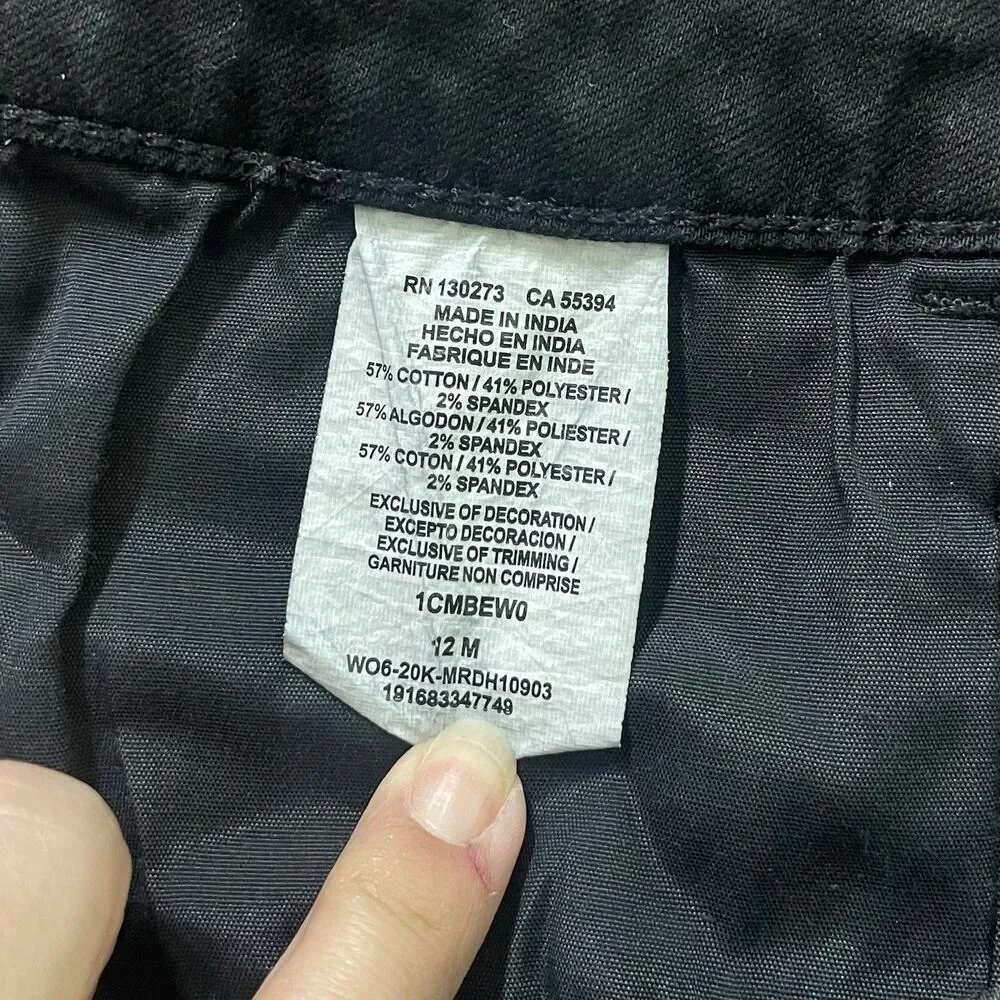 Lee Women Black Mid-Rise Regular Fit 5 Pockets Design Bootcut Jeans Size 12M